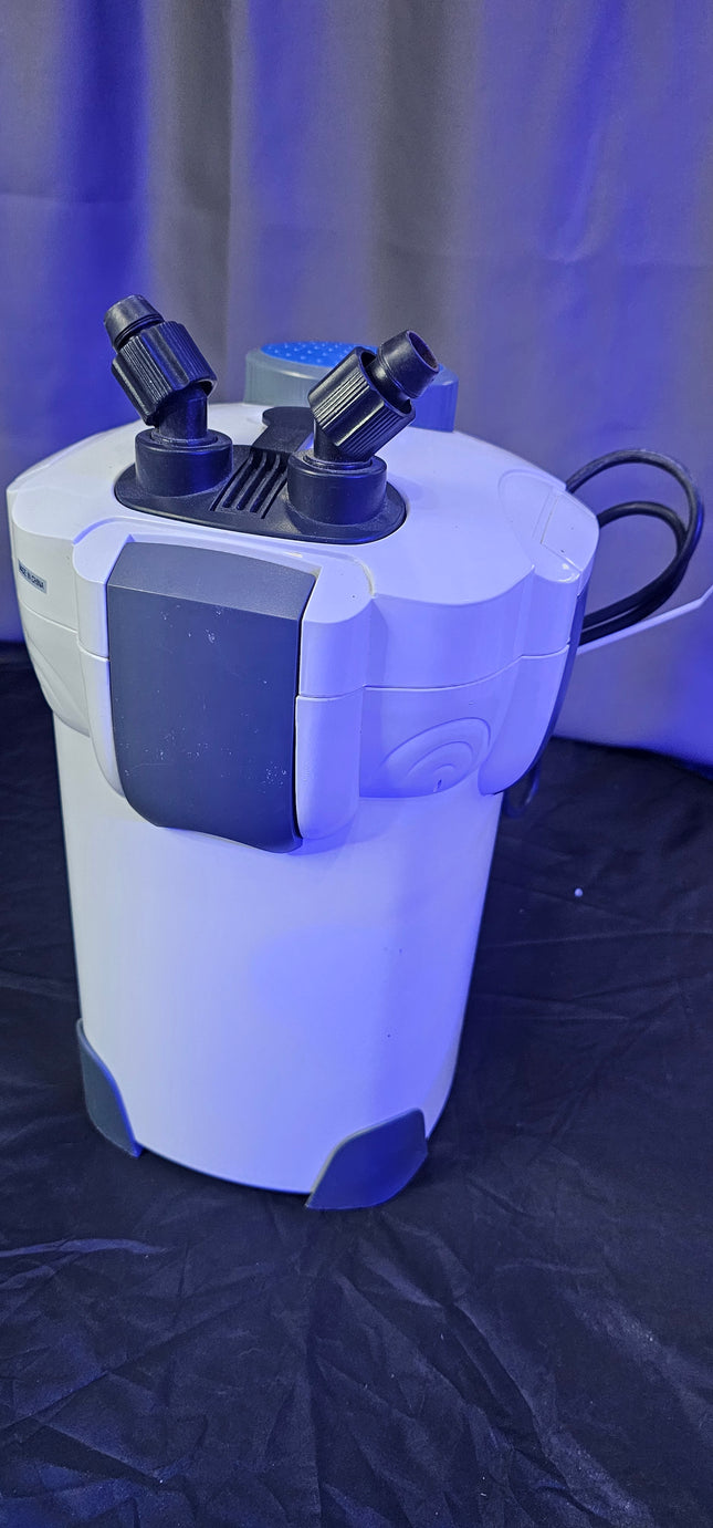 Used Polar Aurora Free Media 265GPH External Aquarium Filter with Built-in Pump Kit Canister