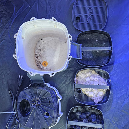 Used Polar Aurora Free Media 265GPH External Aquarium Filter with Built-in Pump Kit Canister